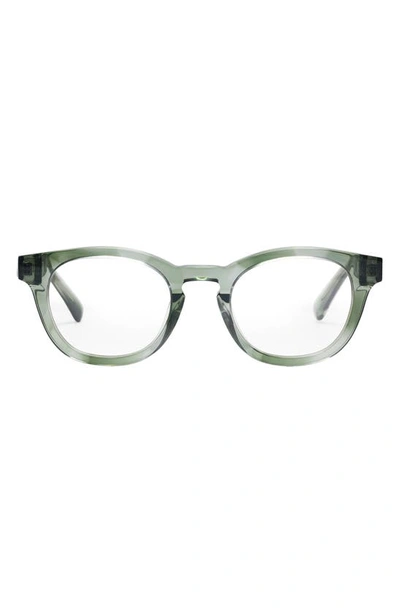 Shop Eyebobs Waylaid 46mm Reading Glasses In Olive Crystal/ Clear