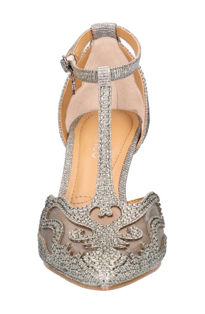 J. Reneé Lisha Rhinestone Pointed Toe Pump In Pewter