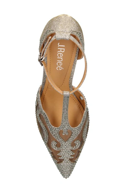 J. Reneé Lisha Rhinestone Pointed Toe Pump In Pewter