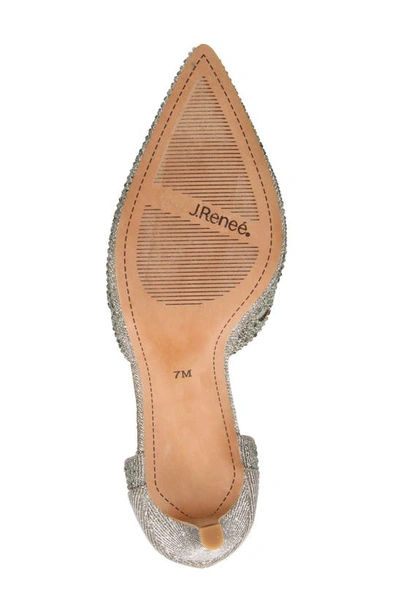 J. Reneé Lisha Rhinestone Pointed Toe Pump In Pewter