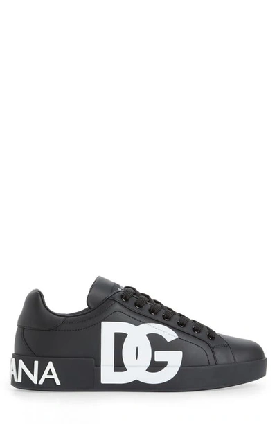 Shop Dolce & Gabbana Portofino Sneaker In Nero/ Nero