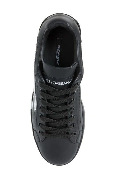 Shop Dolce & Gabbana Portofino Sneaker In Nero/ Nero