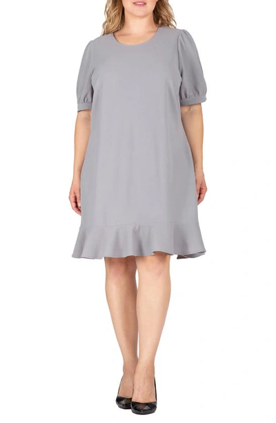 Shop Standards & Practices Crepe Knit Dress In Grey
