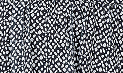 Standards & Practices Halter Neck Flounce Dress In Black White