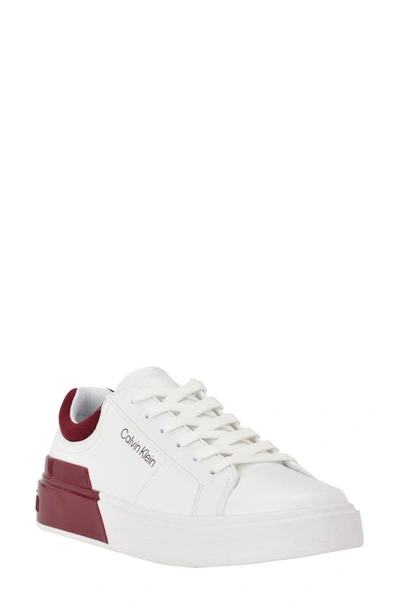 Calvin Klein Women's Berna Lace-up Sneakers Women's Shoes In White/red  Multi | ModeSens