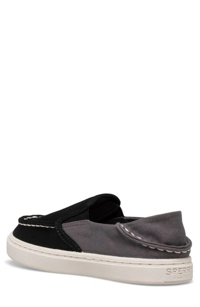 Shop Sperry Salty Washable Slip-on Sneaker In Black / Charcoal