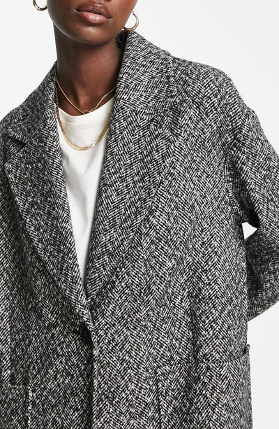 Topshop houndstooth clearance coat