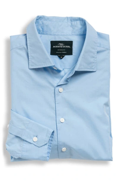 Shop Rodd & Gunn Surrey Hills Solid Supima Cotton Button-up Shirt In Glacier