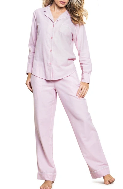 Shop Petite Plume Cotton Flannel Pajamas In Pink