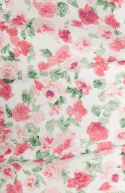 Shop Astr Floral Tie Shoulder Blouse In Pink Multi Floral
