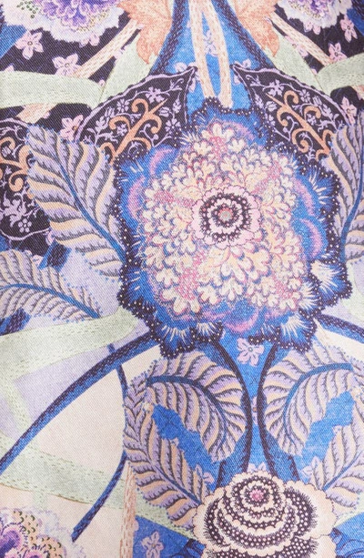 Shop Zimmermann Celestial Print Belted Silk & Cotton Shorts In Amethyst Floral