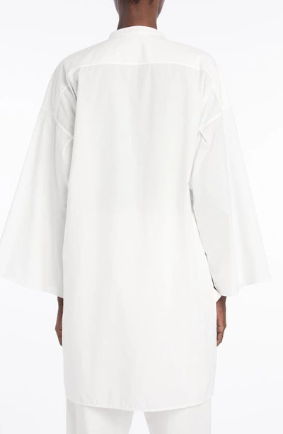Shop The Row Omao Oversize Cotton Voile Tunic In Ivory