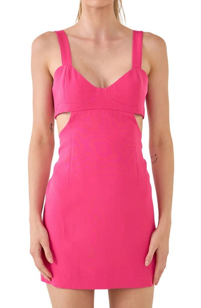 Endless Rose Cut-out Body-con Mini Dress In Fuchsia