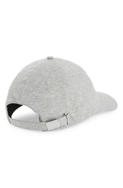 Shop Burberry Cotton Baseball Cap In Pale Grey Melange