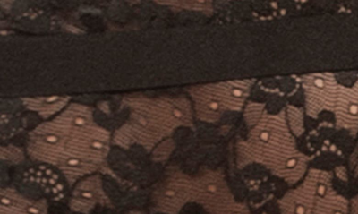 Mapalé Lace Open Gusset Bodysuit In Black