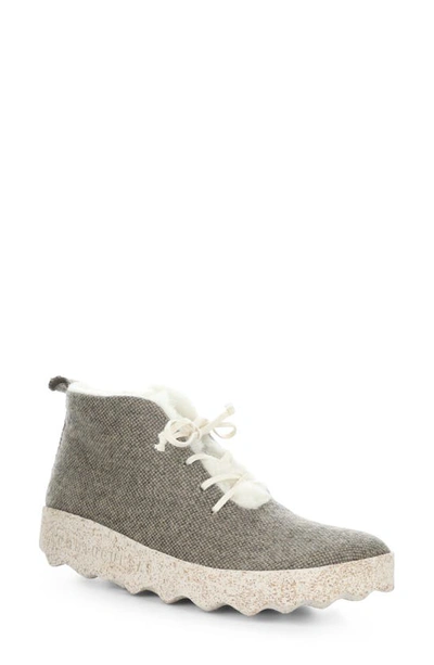 Shop Asportuguesas By Fly London Cake Wool Blend Lace-up Bootie In 001 Brown Wool/ Polyblend