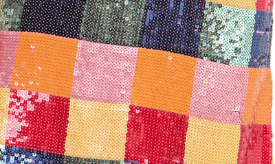 Endless Rose Check Sequin Minidress In Multi