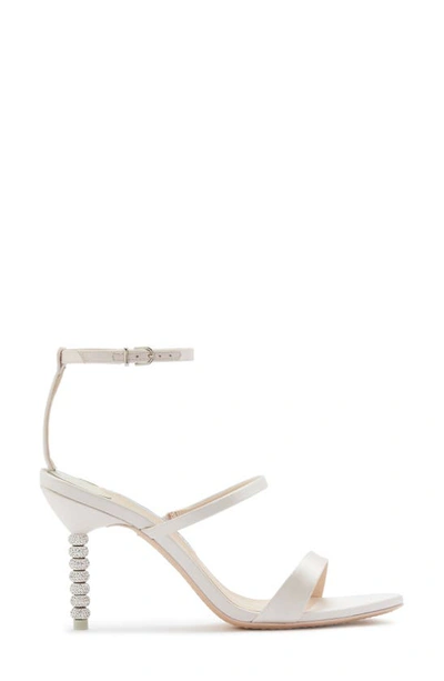 Shop Sophia Webster Rosalind Crystal Ankle Strap Sandal In Soft Ivory