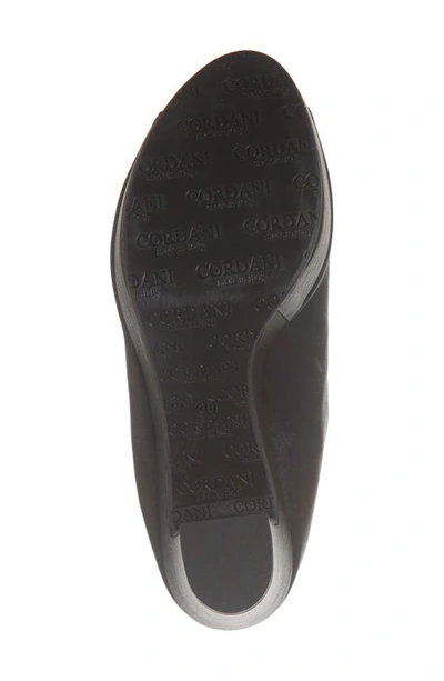 Shop Cordani Tyra Peep Toe Platform Bootie In Black Fabric