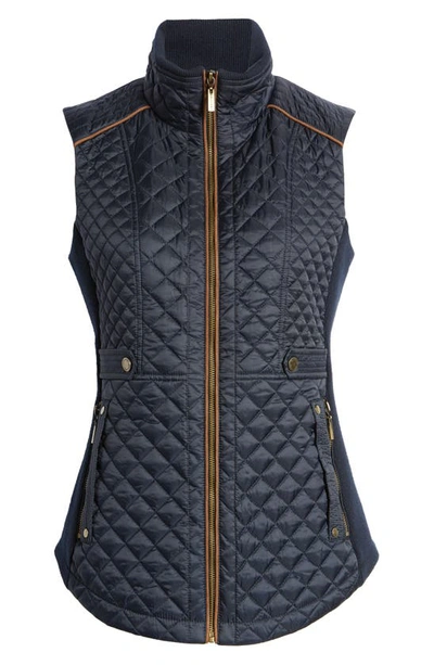 Gallery Quilted Vest In Navy