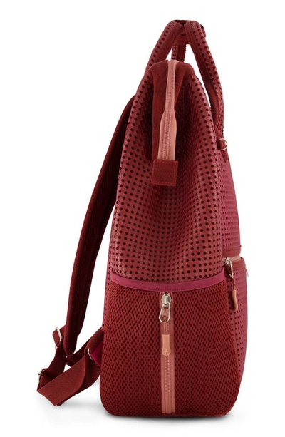 Light+nine Inspired Brick Tweeny Tall Backpack In Red
