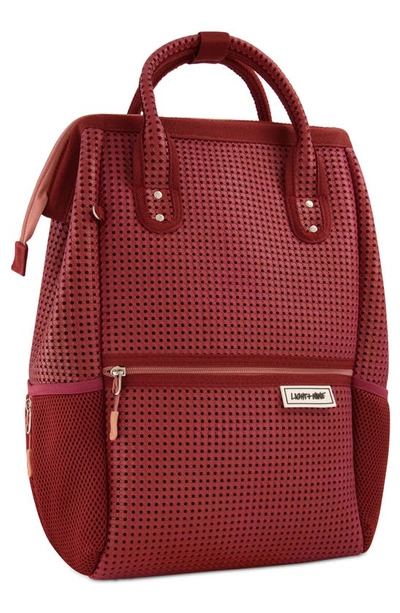 Light+nine Inspired Brick Tweeny Tall Backpack In Red