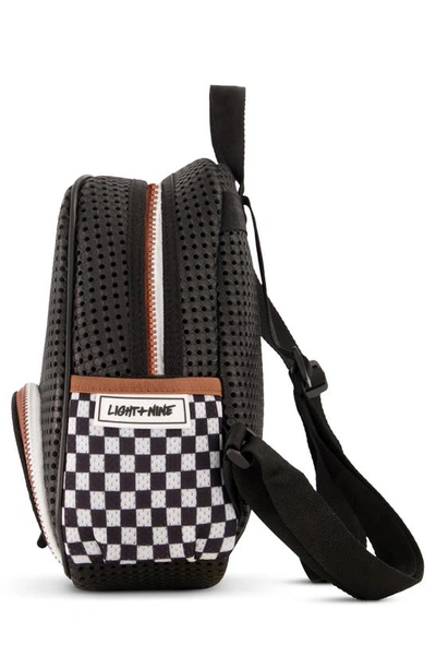 Shop Light+nine Kids' Checkered Little Miss Backpack In Black