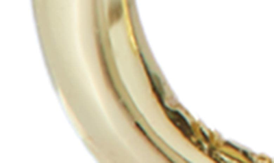 Argento Vivo Hammered J Hoop Earrings In Gold