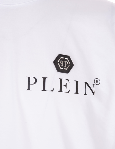 Shop Philipp Plein Man White Hexagon T-shirt
