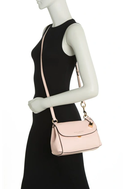 Shop Marc Jacobs Mini Boho Grind Leather Shoulder Bag In Peach Whip