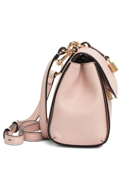 Shop Marc Jacobs Mini Boho Grind Leather Shoulder Bag In Peach Whip