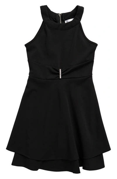 Shop Lnl Kids' Double Skirt Dress In Black