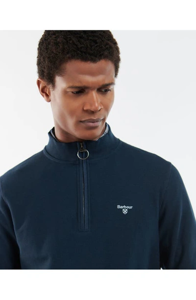 Barbour Rigg Half-zip Sweatshirt In Blue | ModeSens