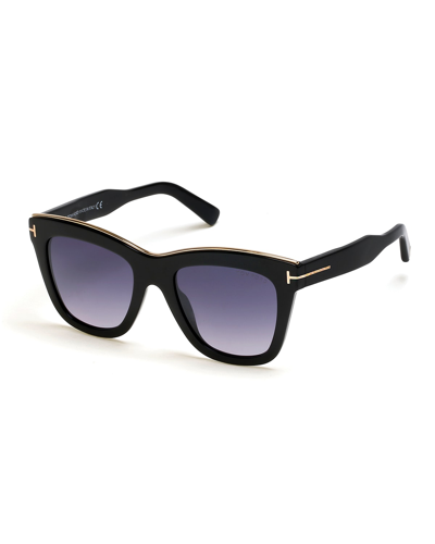 Shop Tom Ford Julia Gradient Acetate Sunglasses In Black