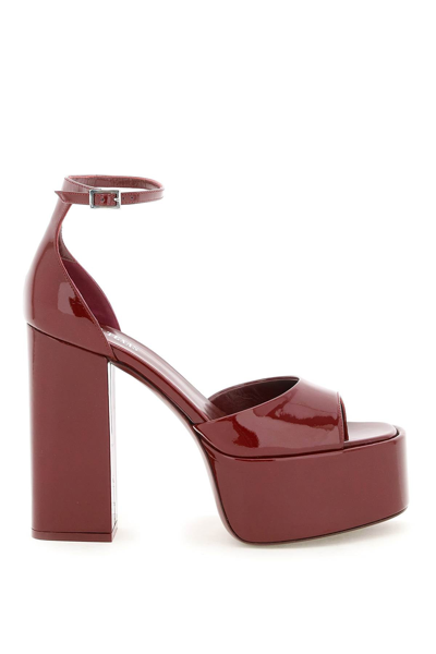 Shop Paris Texas Patent Leather Tatiana Sandals In Red