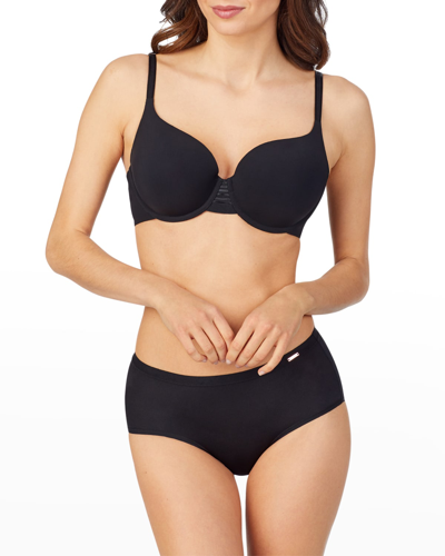Shop Le Mystere Second Skin Smoothing T-shirt Bra In Black