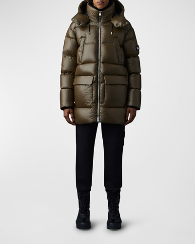 Mackage Kendrick Zip-up Puffer Coat In Green | ModeSens