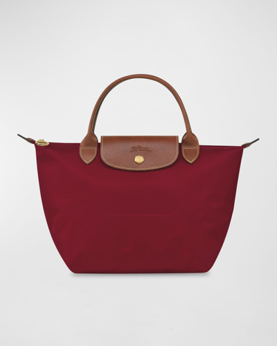 Shop Longchamp Le Pliage Small Top-handle Tote Bag In Red
