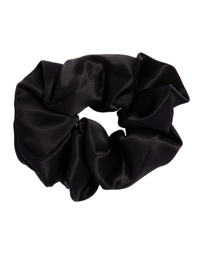 Shop L Erickson Silk Charmeuse Oversized Scrunchie In Charmeuse Black