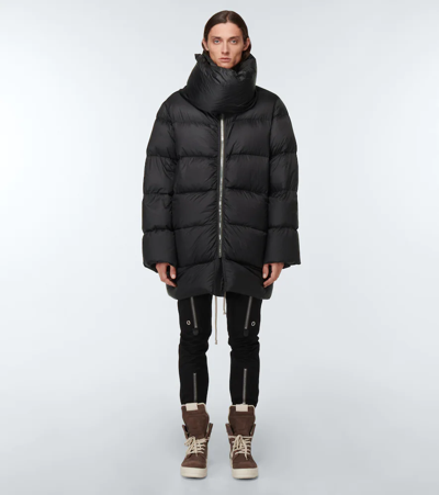 Shop Rick Owens Mountain Jkt High-neck Down Coat In Black