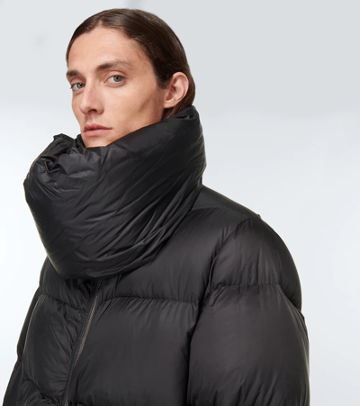 Shop Rick Owens Mountain Jkt High-neck Down Coat In Black