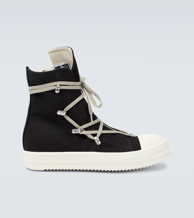 Shop Rick Owens Drkshdw Hexa Drill Sneakers In Black/milk/milk