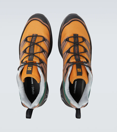 Shop Salomon Xt-6 Expanse 75th Paneled Sneakers In Golden Oak/acorn/black