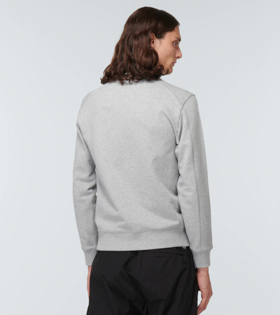 Shop C.p. Company Cotton Sweatshirt In Grey Melange