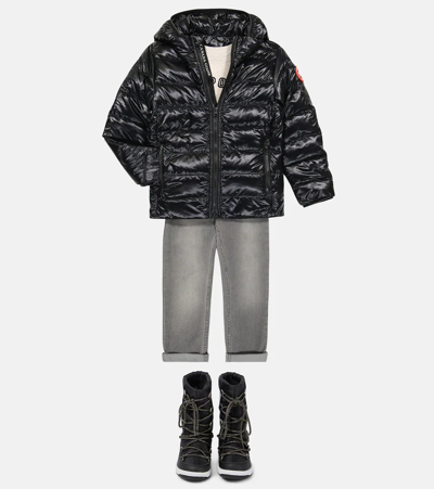 Canada Goose Crofton Quilted Recycled-nylon Hooded Jacket 2-7 Years In Black