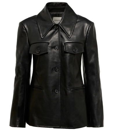Shop Khaite Turley Leather Jacket In Black