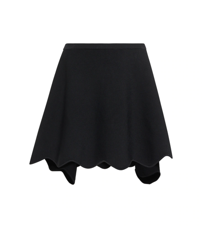 Shop Jw Anderson Scalloped Miniskirt In Black