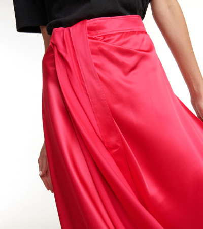 Shop Jw Anderson Asymmetric Miniskirt In Raspberry