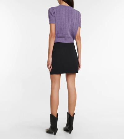 Shop Khaite Maryam Cashmere Cardigan In Amethyst