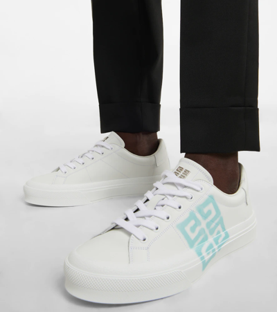 Shop Givenchy City Sport Leather Sneakers